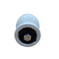 SAGUATTI Pomolo in alluminio verniciato colore BIANCO ral 1013 Ø 50 mm. Dotato di sistema di fissaggio brevettato con base in nylon a ghiera dentata e vite.