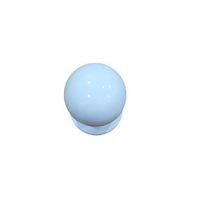 SAGUATTI Pomolo in alluminio verniciato colore BIANCO ral 9010 Ø 70 mm. Dotato di sistema di fissaggio brevettato con base in nylon a ghiera dentata e vite.