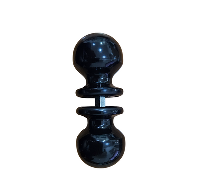 SAGUATTI Coppia Pomoli in alluminio verniciato colore NERO Ø 50 mm. Dotati di sistema di fissaggio brevettato con base in nylon a ghiera dentata e vite.