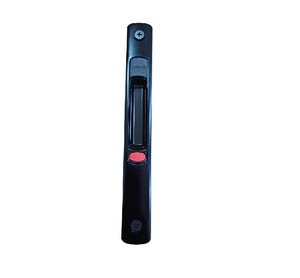 Savio Chiusura singola laterale, maniglia ad incasso scorrevole arrotondata e manuale, in alluminio e zama, 2 viti TS M5x16 in acciaio inox 304, premontate, (brevettato). Colore NERO.