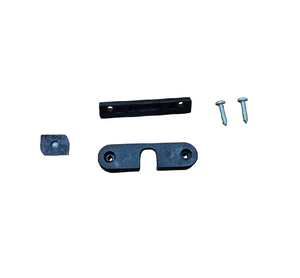 SAVIO Clip ferma ante in zama zincata nera e nylon, 2 viti TC 4,2×19 in acciaio zincato. Camera Europea.