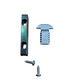 Savio Kit di chiusura per art. 2070.1-2071.1-2073.1-2075.1 in acciaio inox 430 e zama zincata nera, 2 viti TC Ø 3,9×13 in acciaio inox 304. (brevettato)