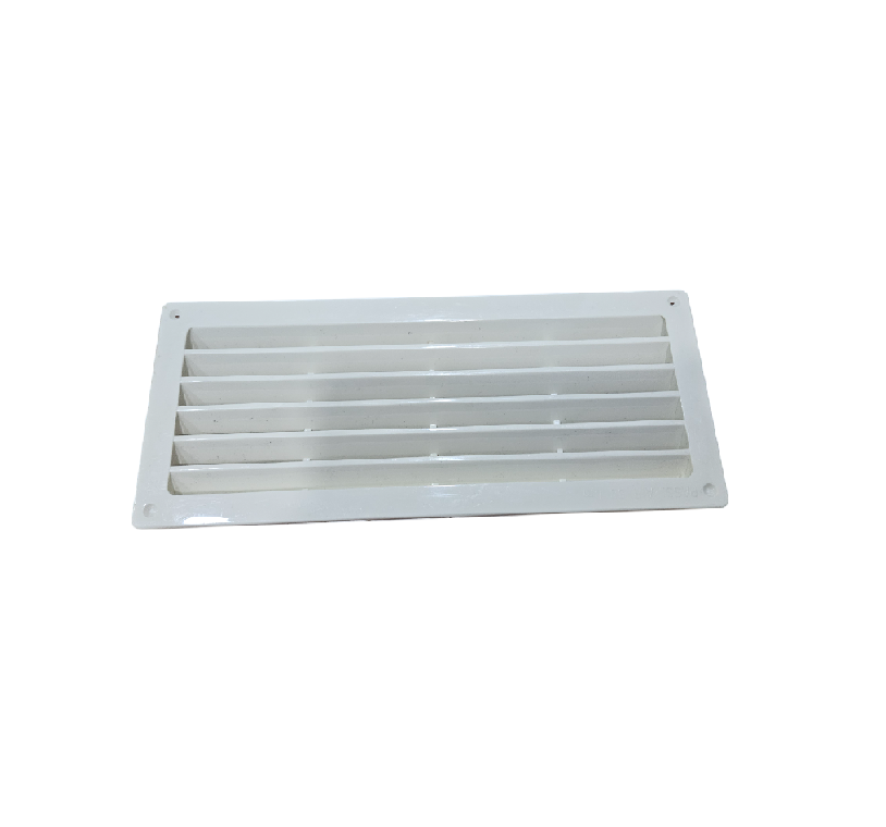 Griglia di aerazione ad incasso RETTANGOLARE mm. 254 x 108. Colore BIANCO ral 1013