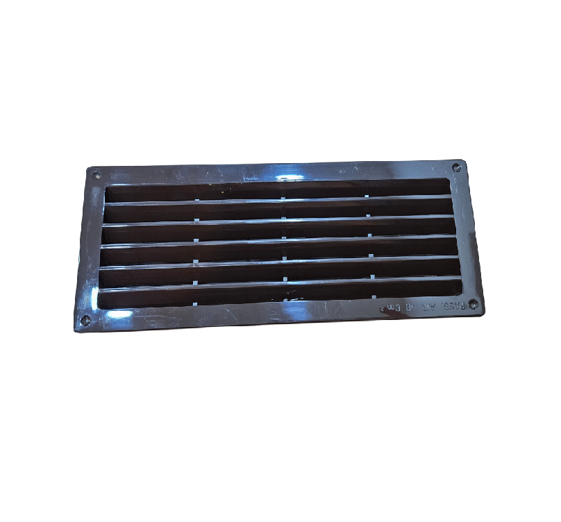 Griglia di aerazione ad incasso RETTANGOLARE mm. 254 x 108. Colore ral 8017 MARRONE