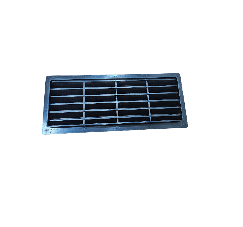 Griglia di aerazione ad incasso RETTANGOLARE mm. 254 x 108. Colore NERO