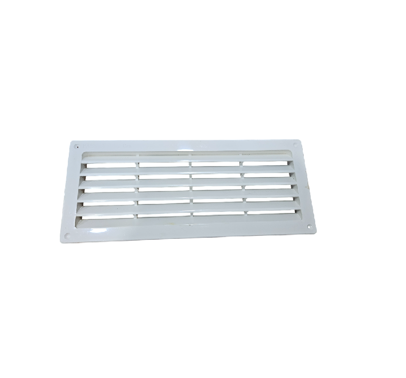 Griglia di aerazione ad incasso RETTANGOLARE mm. 254 x 108. Colore BIANCO ral 9010