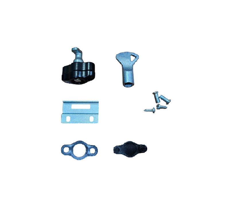 Chiusura rapida con chiave quadra. Colore RAL 9005 NERA