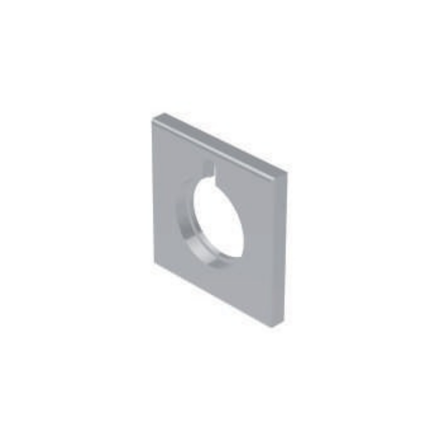 SECUREMME Testa Spioncino interna quadrata 32x32 mm in ABS Colore Cromo Satinato