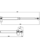 ULTRAFLEX CONTROL SYSTEMS Martinetto Telescopico, ad azionamento manuale mediante asta di manovra, ideale per l'apertura di cupole, lucernai, finestre da tetto, botole pesanti fino a 200 kg. Apertura massima di 310 mm.