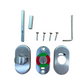 TROPEX NOTTOLINO , WC "L-O" Q6+Q8 CON ROSETTA OVALE 32X62X10 COLORE INOX SATINATO