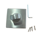 FIMET NOTTOLINO WC "L-O" Q6+Q8 CON ROSETTA QUADRATA 50x50x10 INOX SATINATO