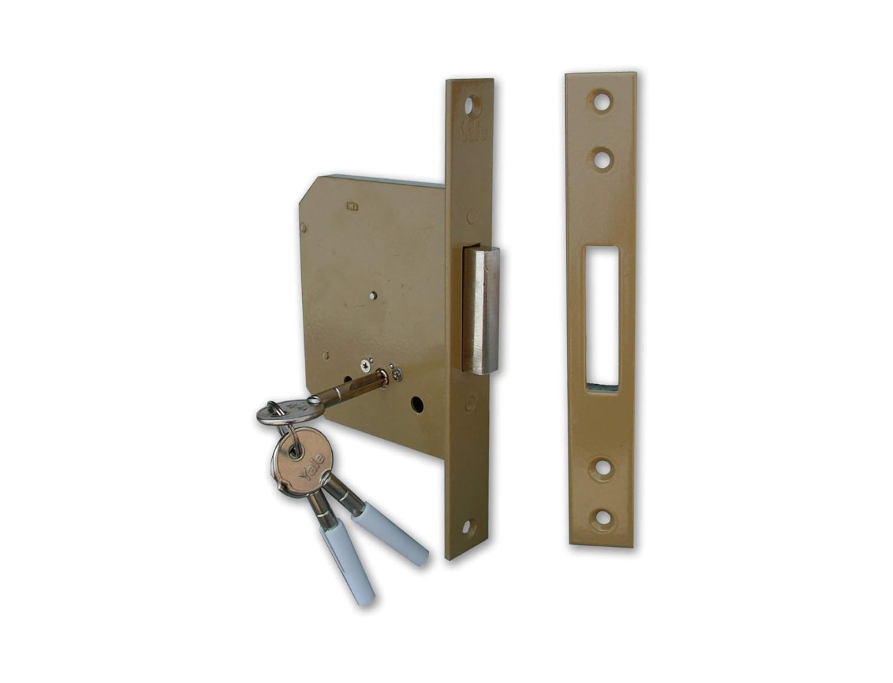 YALE SERRATURA AD INFILARE 4 MANDATE, ENTRATA 40/50/60/70 mm. - FINITURA IN ACCIAIO