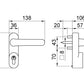 ANTIPANIC GRUPPO MANIGLIA + CILINDRO VERSIONE CONDOMINIO PER MANIGLIONE ANTIPANICO COLORE NERO RAL 9005