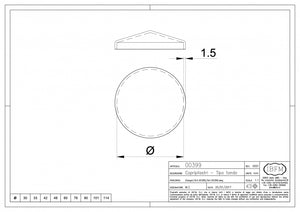 IBFM Copripilastro Tondo diametro Ø 101 mm spessore 1,5 mm In Ferro Zincato