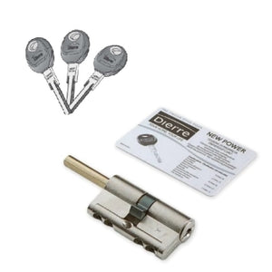 DIERRE Mezzo cilindro "NEW POWER" con 3 chiavi