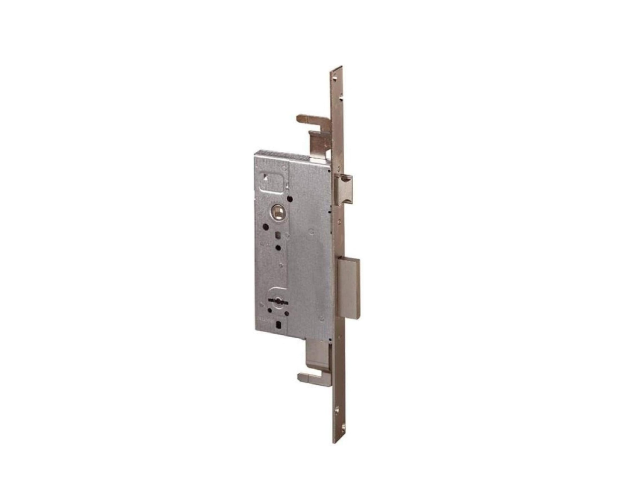 CISA serratura triplice ad infilare con scrocco e mandata, chiave a doppia mappa. Entrata 45 mm.