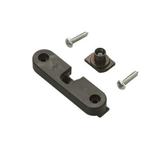 SAVIO Clip ferma ante in zama zincata nera e nylon, 2 viti TC 4,2×19 in acciaio zincato. Camera Europea.