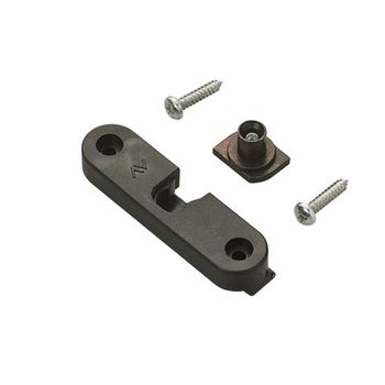 SAVIO Clip ferma ante in zama zincata nera e nylon, 2 viti TC 4,2×19 in acciaio zincato. Camera Europea.
