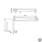 TORBEL Fermapersiana Universale a molla 9470I7 L 135mm Bianco Ghiaccio RAL 9010