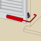 TORBEL Fermapersiana Universale a molla 9470I7 L 135mm Bianco Ghiaccio RAL 9010