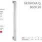 FIMET Maniglione quadrato dritto per porta 20x20 mm. modello GEORGIA Q ACCIAIO INOX SATINATO senza rosette comprensivo di kit per il fissaggio.