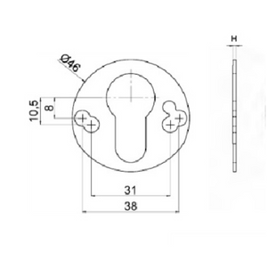 SECUREMME Distanziale per Defender spessore 2 mm Zincata Bianca