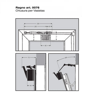 ESINPLAST Chiudi Wasitas RAGNO con sgancio nero