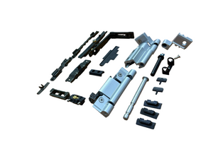 Master Cerniera Anta ribalta WEEN per R40 cerniere alluminio estruso e zama kit base con anti falsa manovra superiore portata massima 140 Kg Colore Argento Effetto Ossidato