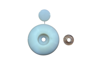NUOVA DALBAMA Rondellone circolare fissaggio policarbonato completo di tappo e guarnizione - altezza 11 mm. - diametro 52mm.