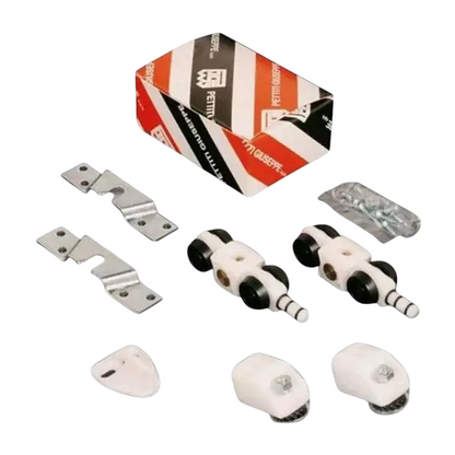 PETTITI GIUSEPPE Kit accessori per monorotaia - 2 Carrelli Completi + 2 Stop + 1 Guida inferiore + Viti