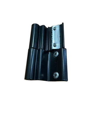 SAVIO CERNIERA MODELLO "MORSA+" A 2 ALI PER TERZA ANTA DA AGGANCIARE AMBIDESTRA - ADATTA A PROFILI ALL.CO 5 SORMONTO TELAIO COMPLANARE - FINITURA IN ALLUMINIO COLORE NERO RAL 9005