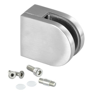 INOX DESIGN SUPPORTO PER VETRO MODELLO "00" CON ATTACCO DIRITTO - FINITURA INOX