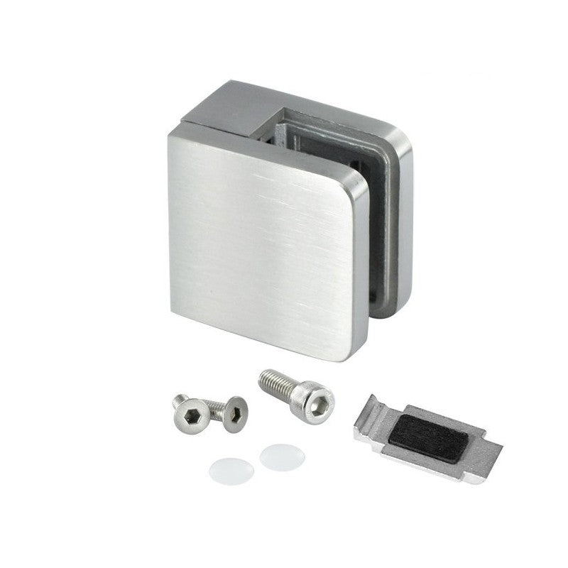 INOX DESIGN SUPPORTO PER VETRO MODELLO "03" CON ATTACCO DIRITTO - FINITURA INOX