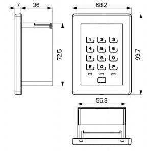 Mottura TASTIERA ESTERNA PER X-NOVA/MOTO A BATTERIA ARGENTO. BATTERIE INCLUSE