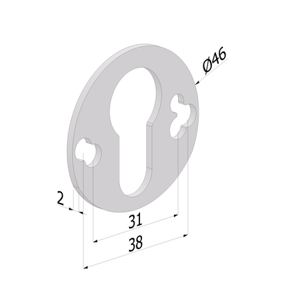 SECUREMME Distanziale per Defender spessore 2 mm Zincata Bianca