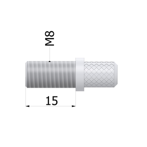 SECUREMME Puntale per aste filettate Serie 2003/08/13 diametro 10x27,5 mm M8 Zincata Bianca